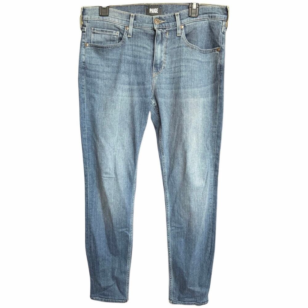 Paige Croft Denim Jeans Men’s Size 33 Dark‎ Wash Slim Fit Stretch